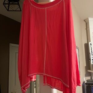 Free People Movement NWOT “Revival Layer” Top in Hibiscus